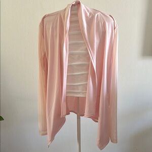 Light Pink Open Front Cardigan